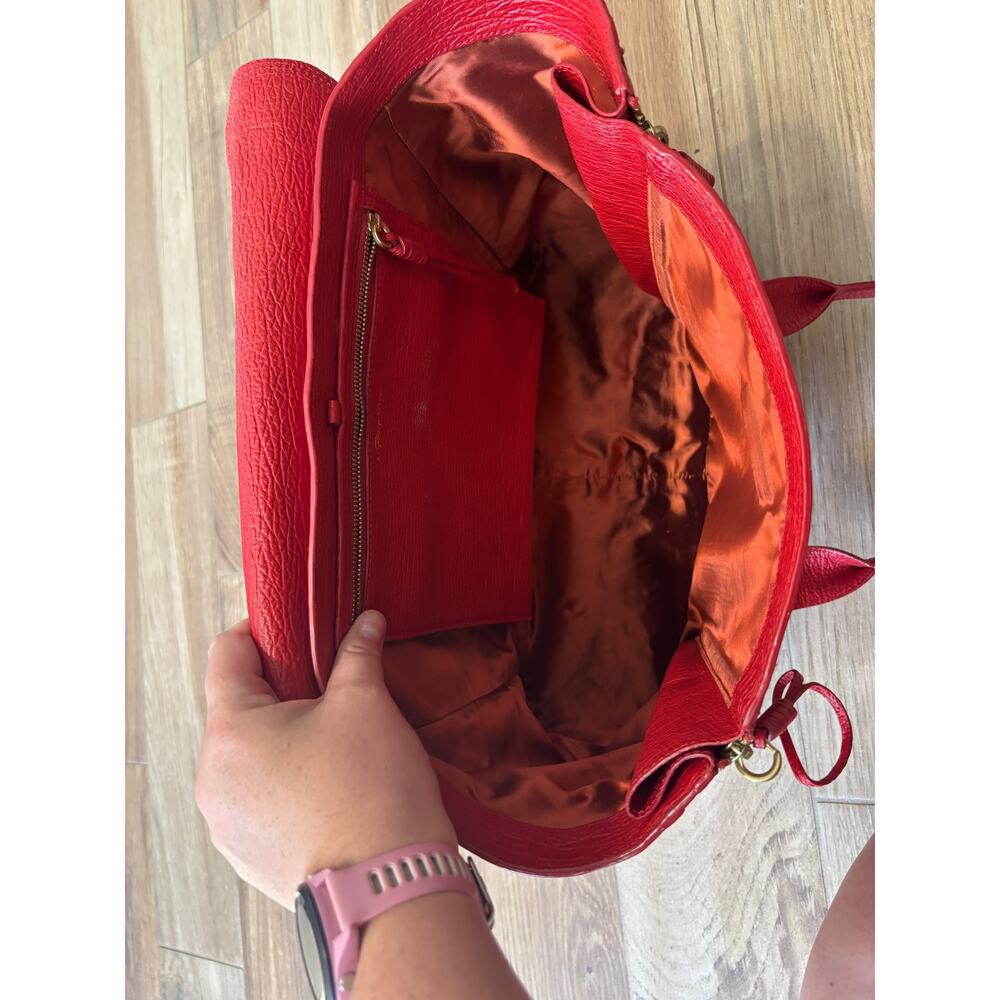 3.1 Phillip Lim Pashli Large Satchel Bag Red Leather - Picture 5 of 9